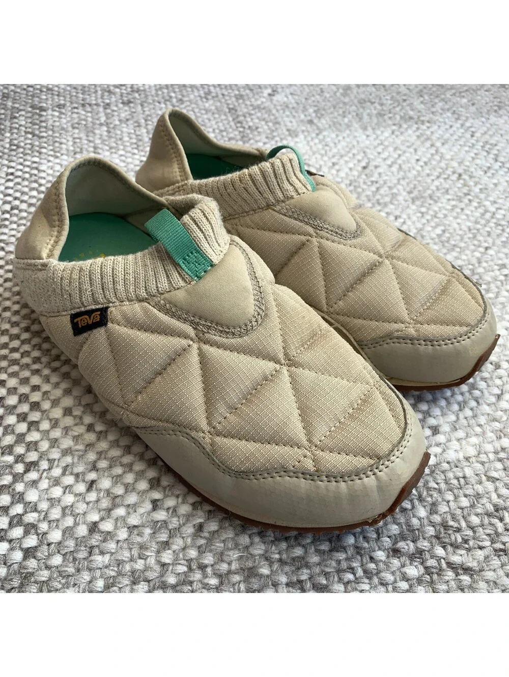 Teva ReEmber Quilted Slip-On Loafers Size 8 Beige